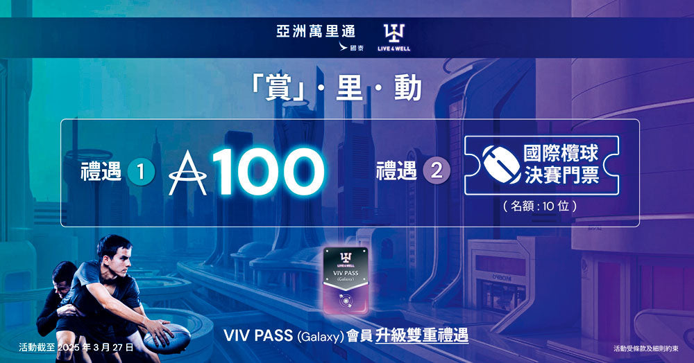 健康及運動平台Live4Well與國泰合作 運動賺亞洲萬里通里數 贏取國際七人欖球賽門票