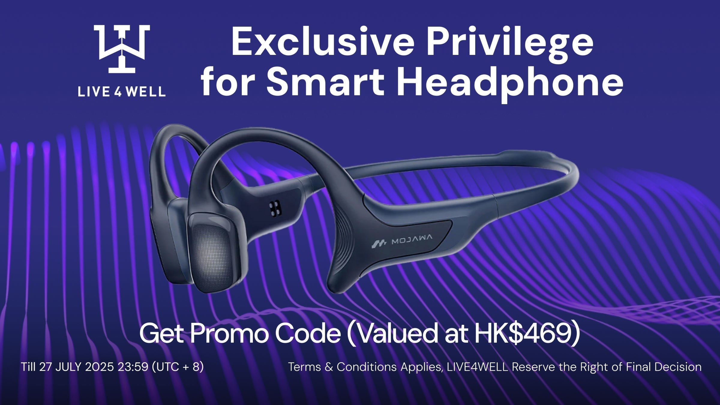 【🏆BEST of CES 2024 】MOJAWA Bone Conduction Headphones: Get HK$469 Off with "Wellness Score"!