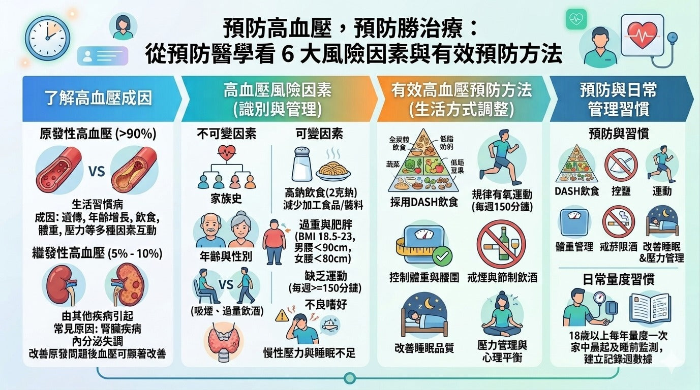 高血壓成因與預防:從預防醫學看 6 大風險因素與有效預防方法