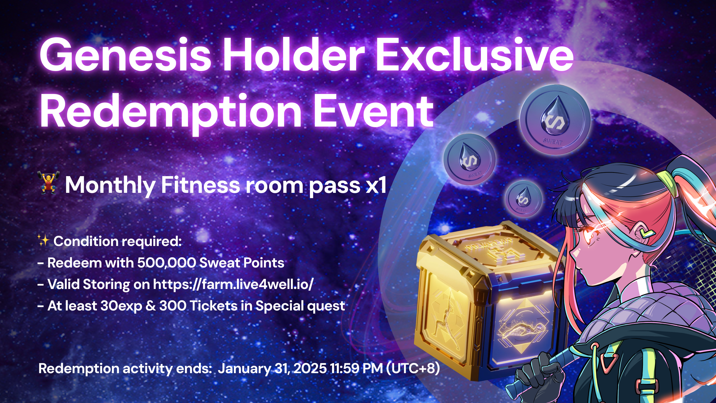 🏋‍♀ Genesis Holder Exclusive redemption Event