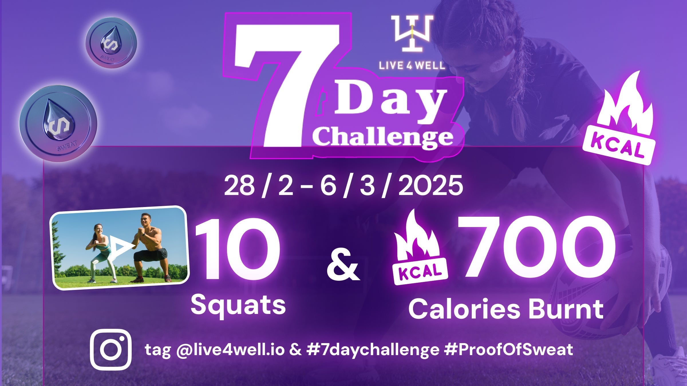 7 Day Challenge - RUGBY Series - squats challenge