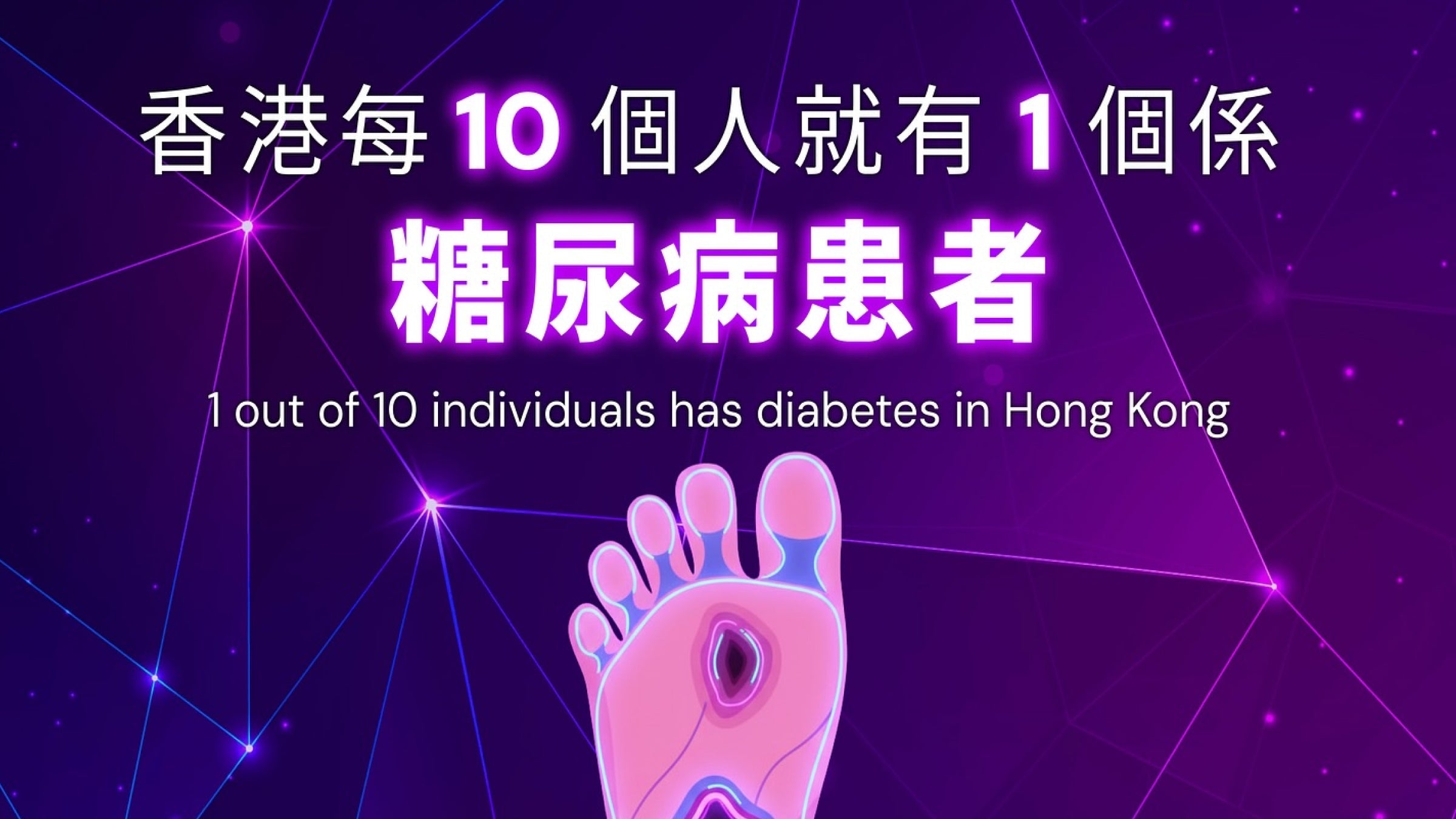 In Hong Kong, 1 in every 10 people has diabetes